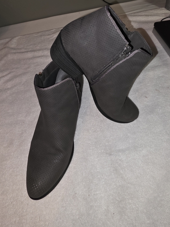 Esprit Shoes - Esprit Tara Perforated Zip Ankle Booties Grey Size 9 Excellent Condition